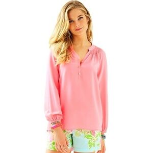 Lilly Pulitzer Elsa Top in Coral size S